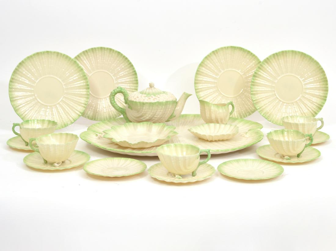 21 Pc. Belleek Irish Porcelain Tea Set and Plates (1 of 14)