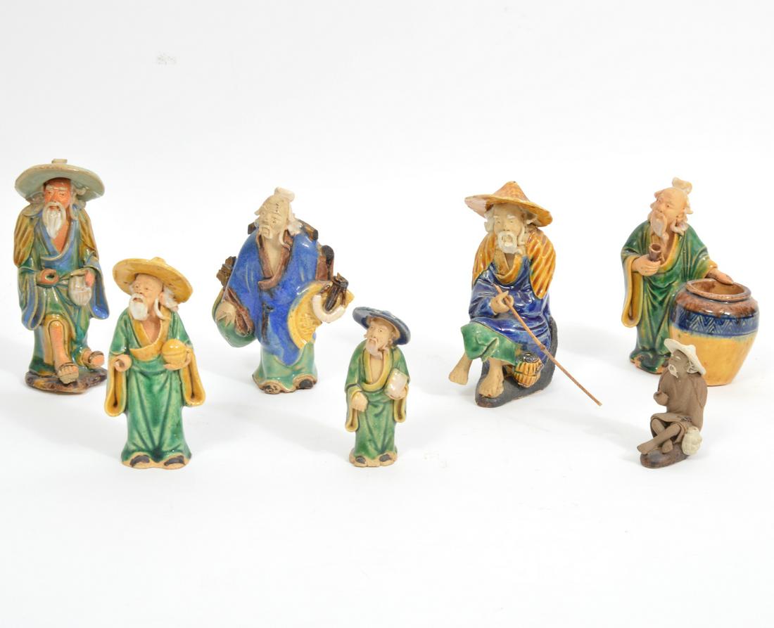 Group of 7 Chinese Mud Figures (1 of 12)