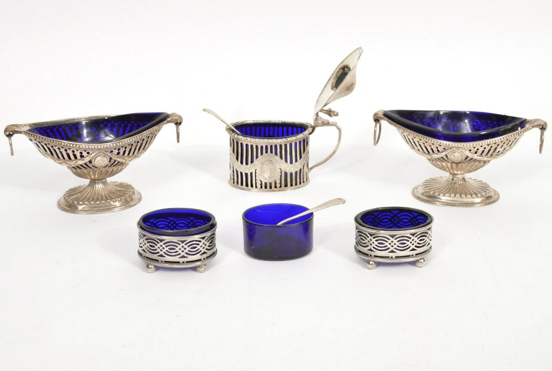 5 Sterling Silver Salt Dishes & Mustard Pot (1 of 15)