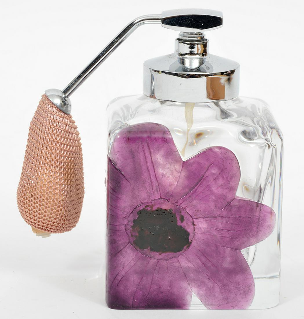 Daum French Coppelia Purple Flower Glass Atomizer (1 of 8)