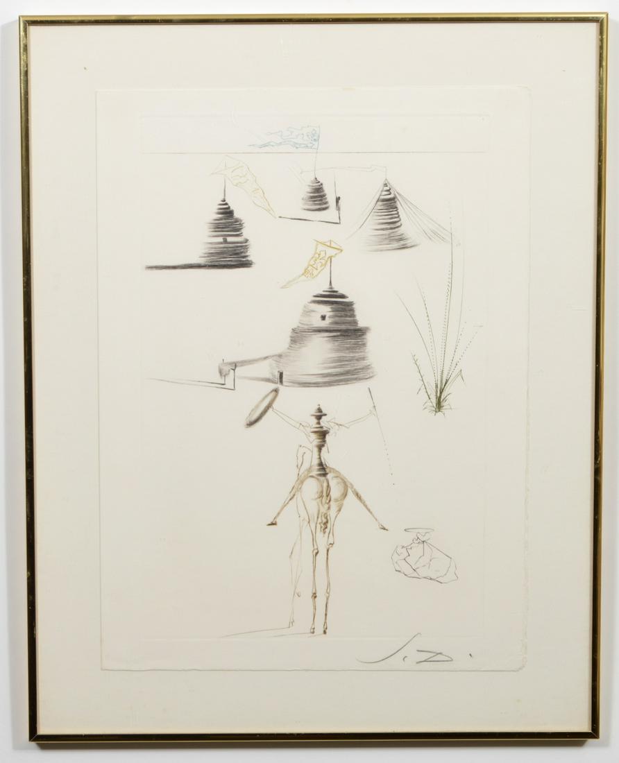 Salvador Dali Signed Surrealistic Etching (1 of 7)