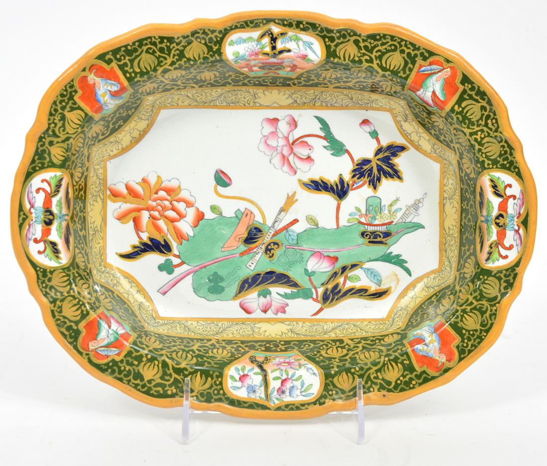 English Glashworth Chinoiserie Ironstone Platter (1 of 10)