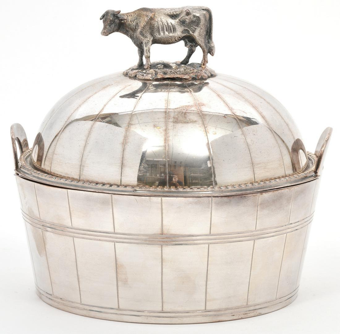 Continental Silverplate Cow Finial Butter Dish (1 of 10)