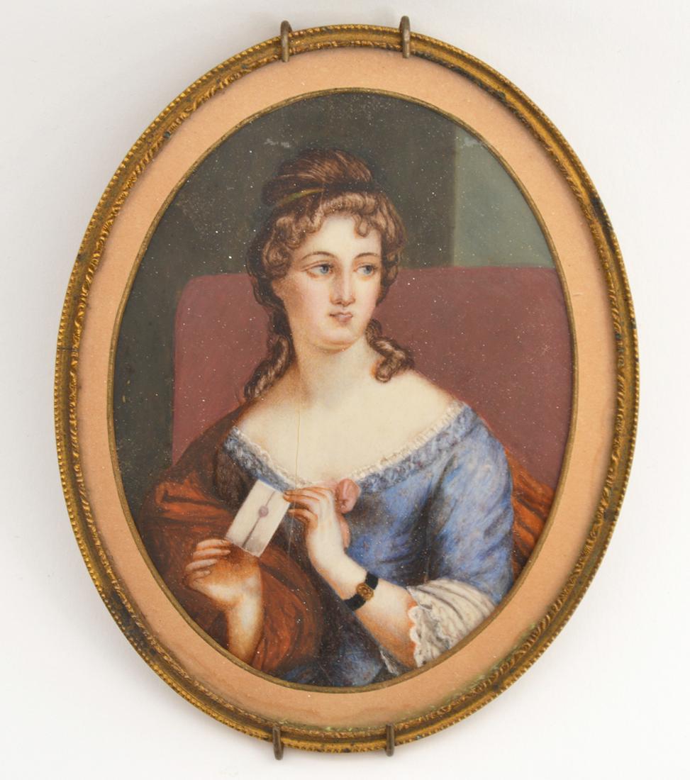 Fine 19th Century Mini Oval Portrait Framed (1 of 5)