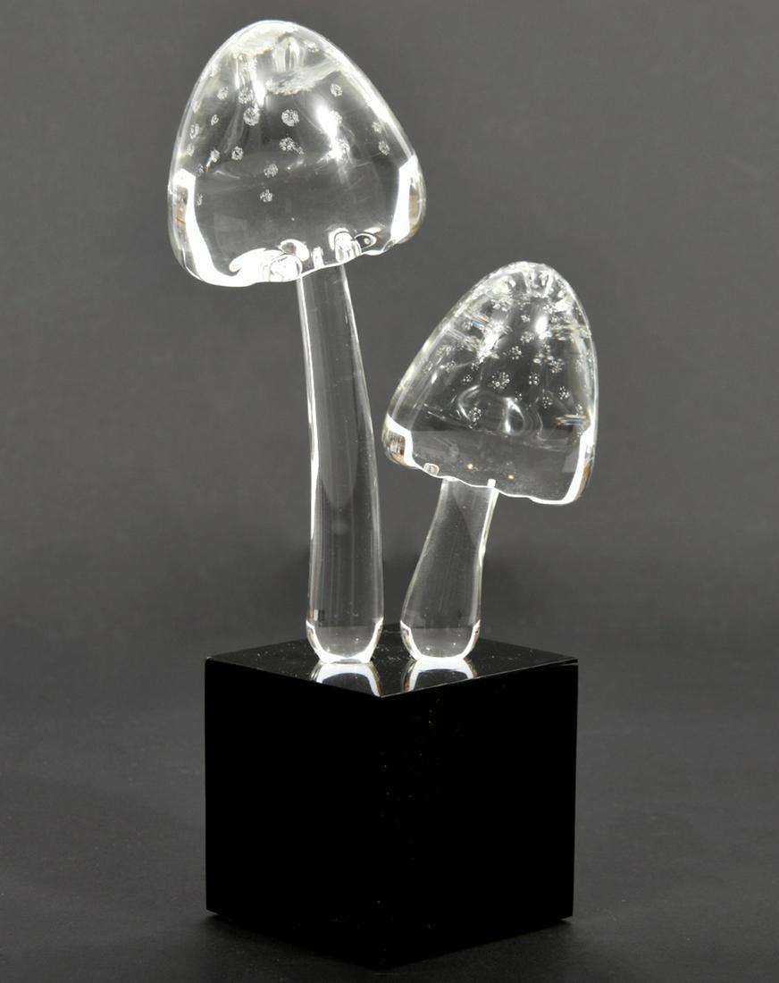 Guyol for Cartier Two Mushroom Glass Sculpture (1 of 6)