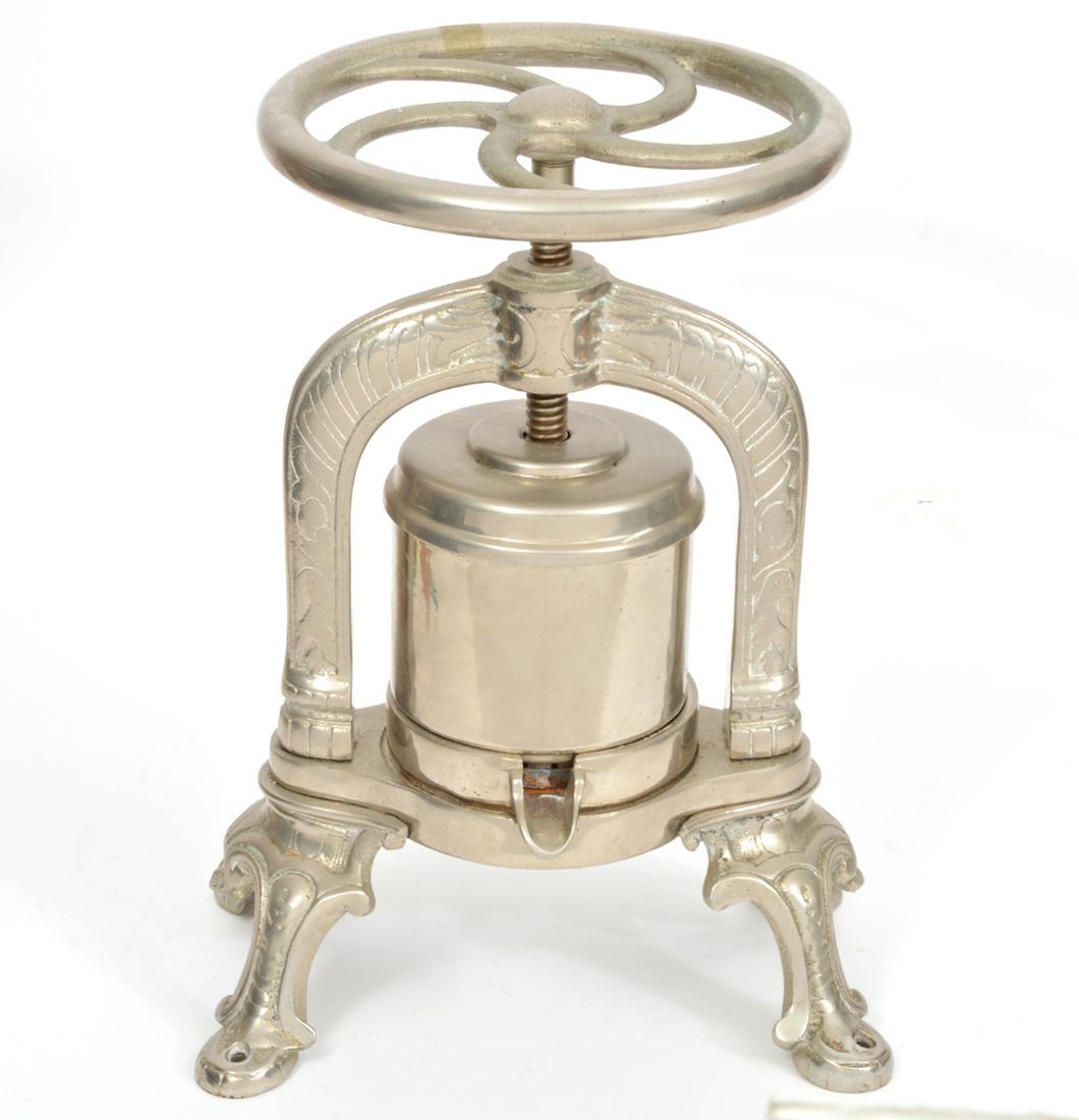 French Cast Iron Nickel Plated Duck Press (1 of 9)