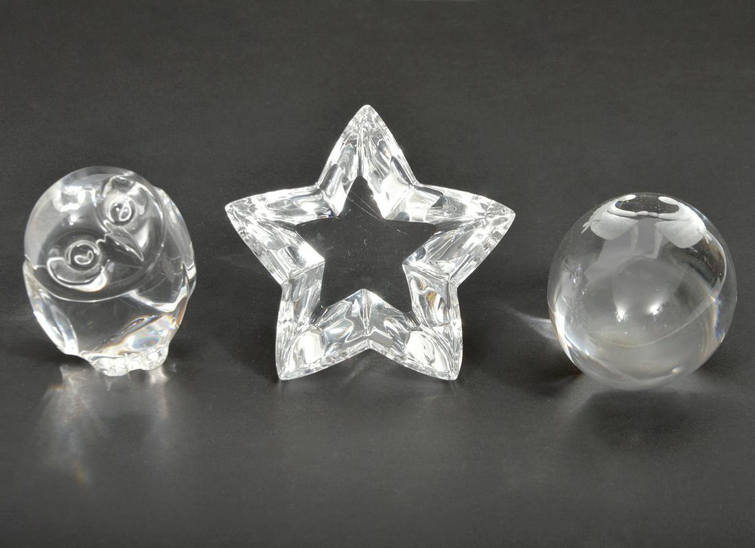 Steuben Crystal Owl & Star With Unsigned Egg (1 of 6)