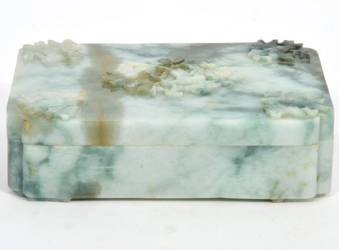 Chinese Jade Tamanaka Sterling Hinged Box (1 of 8)