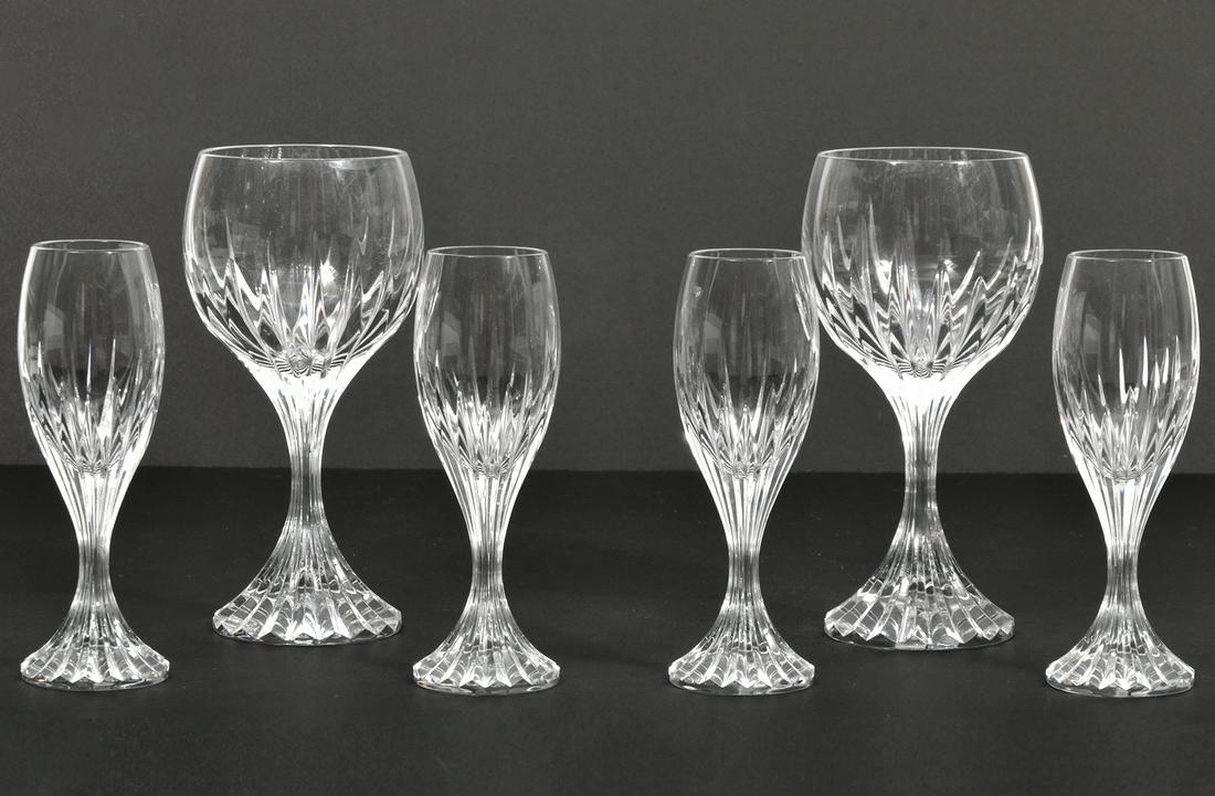 6 Pc Baccarat Crystal "Messena' Goblets & Cordials (1 of 5)