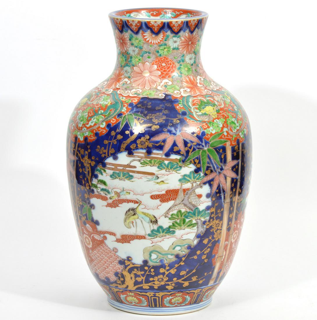 Large Japanese Hand-Painted Imari Vase (1 of 12)