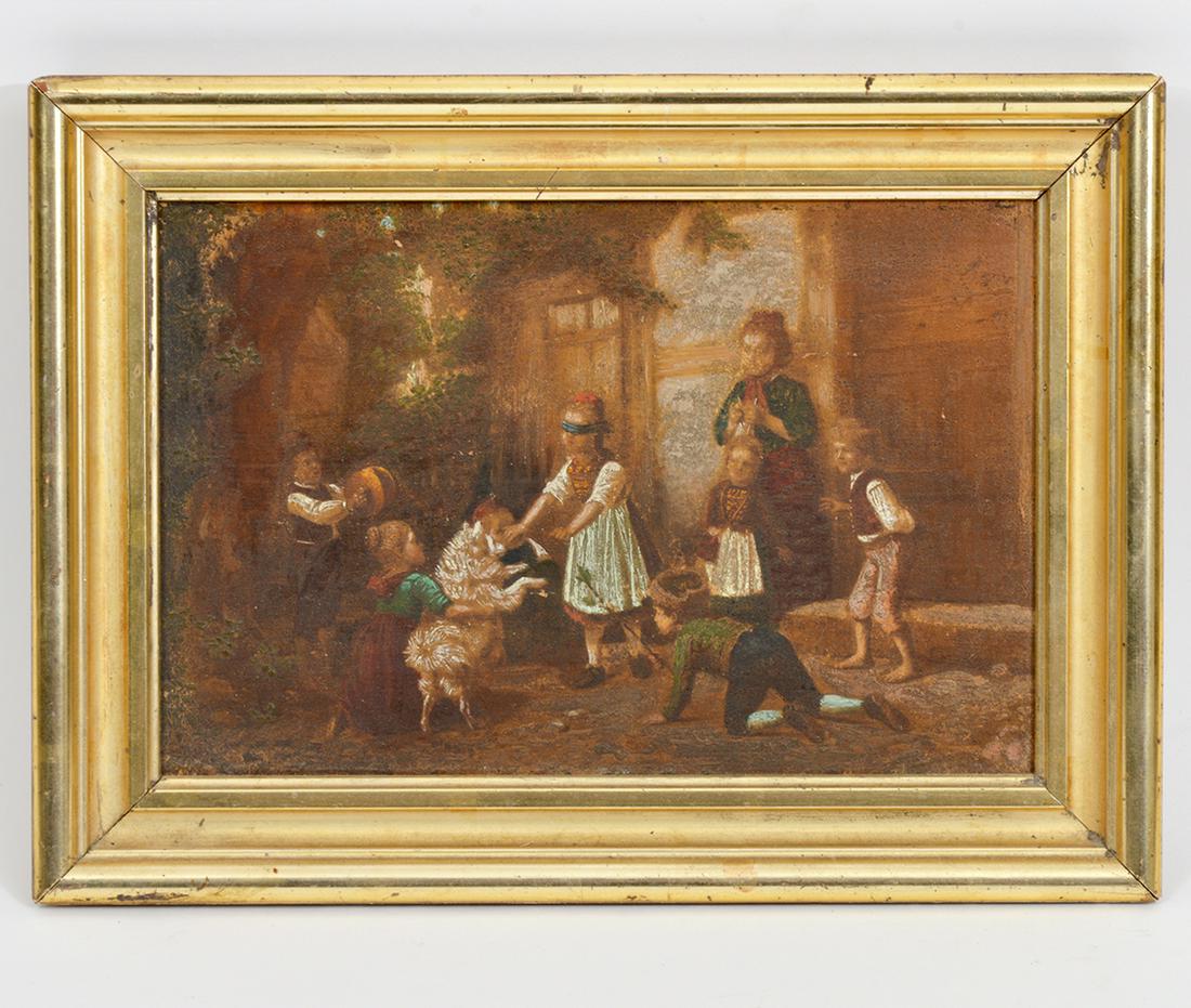 Continental Oil on Board 'Children's Game' (1 of 8)