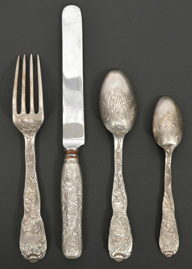 Tiffany & Co Chrysanthemum Sterling 4-PC Set (1 of 7)