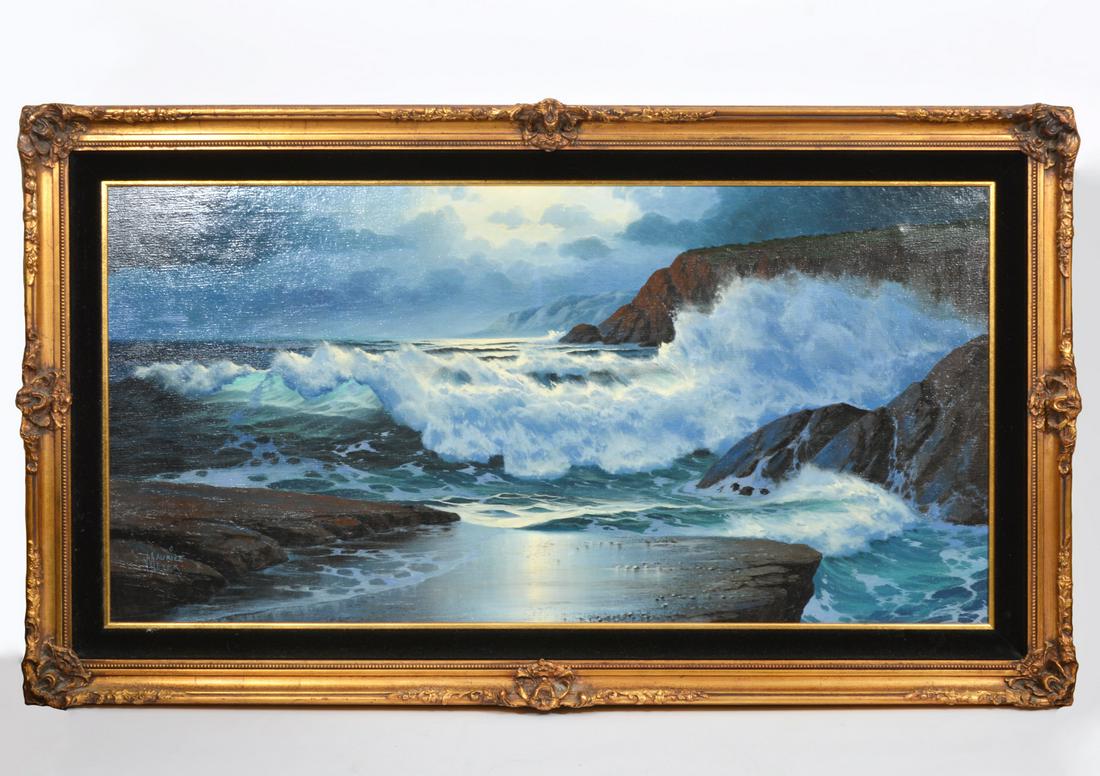 Maurice Meyer "Coves at Night" O/C Painting (1 of 7)