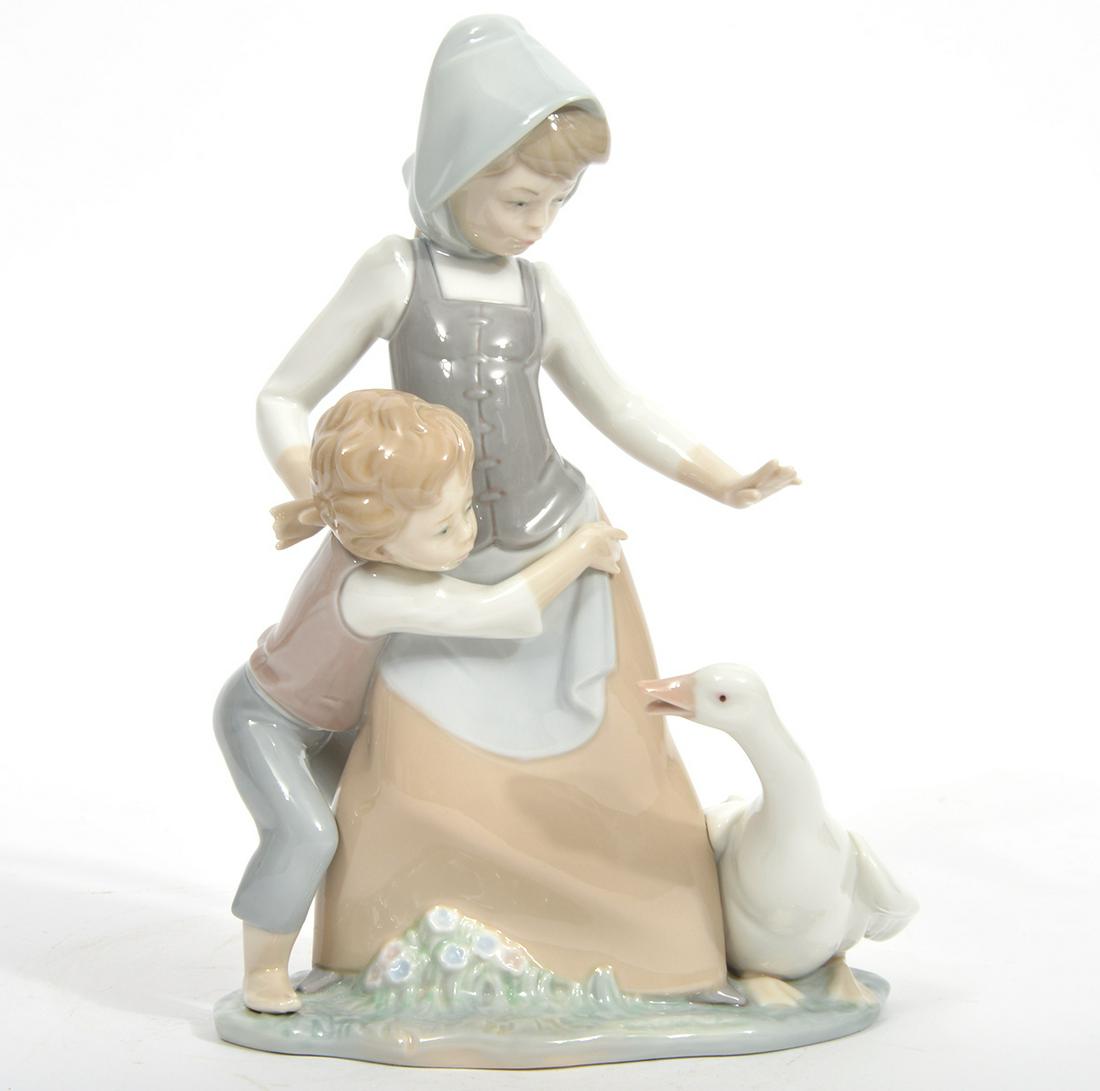 Lladro Porcelain Figure "Avoiding The Goose" (1 of 6)
