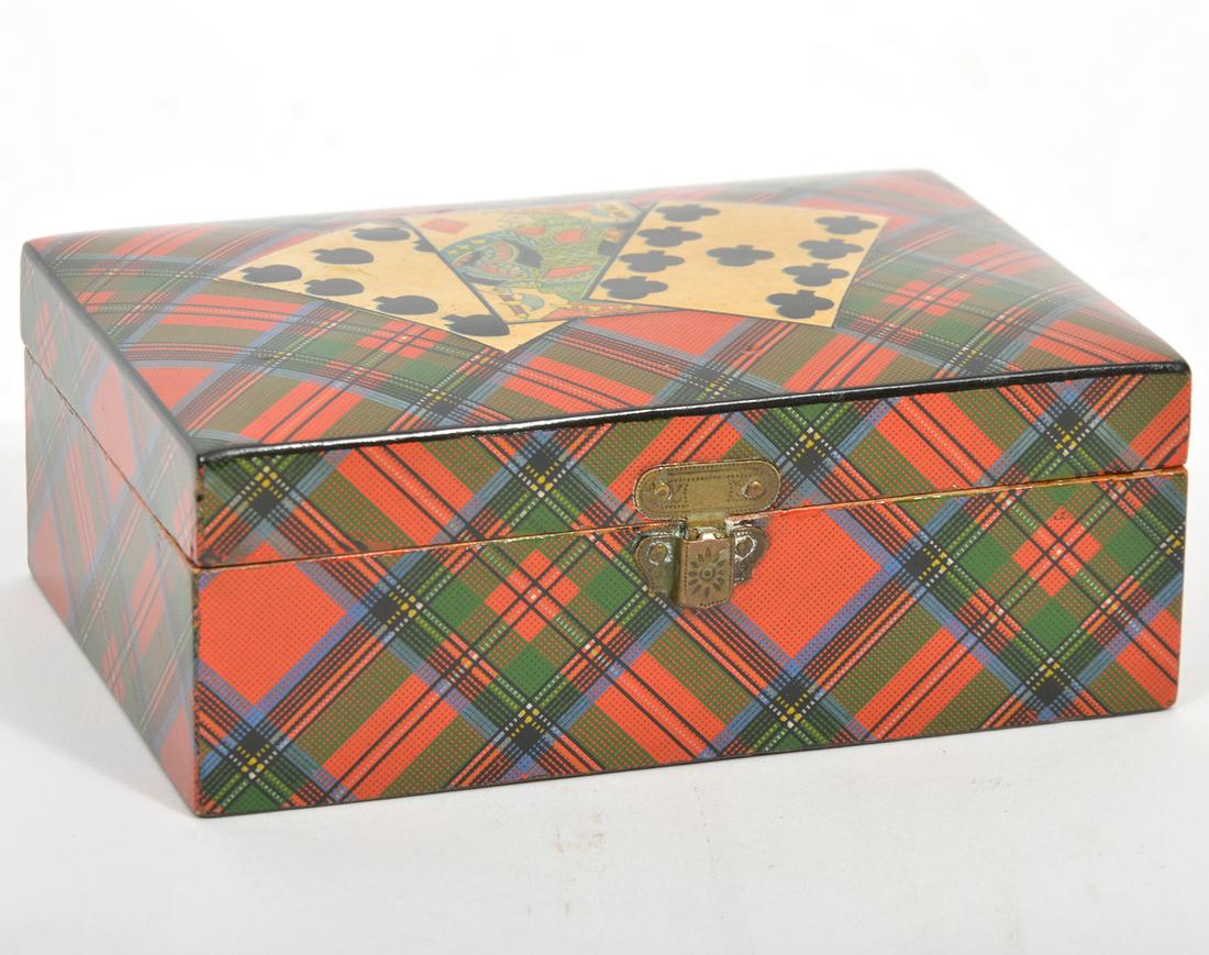 Scottish Tartanware Hinged Card Box (1 of 13)