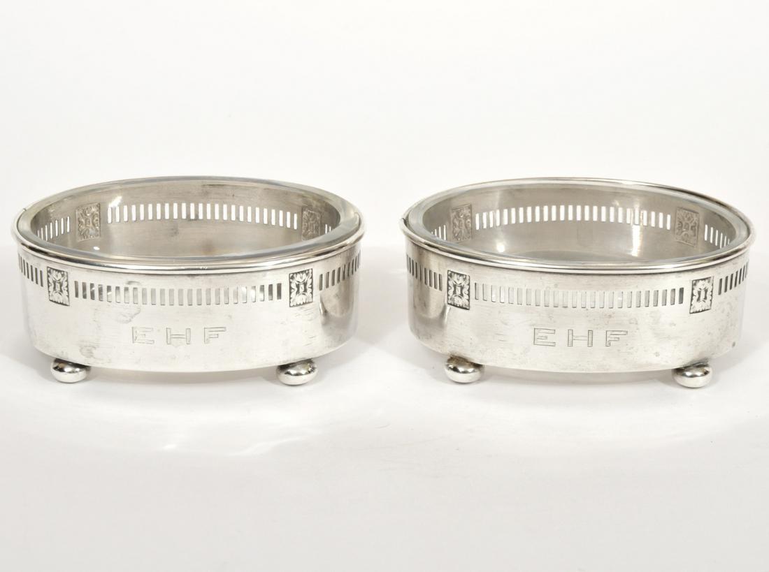 Pr. Sterling Silver Master Salts with Glass Liners (1 of 7)