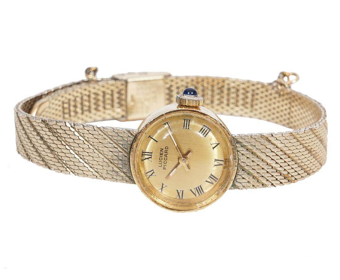 Lady's 14K Gold Lucien Piccard 10K Mesh Bracelet (1 of 5)