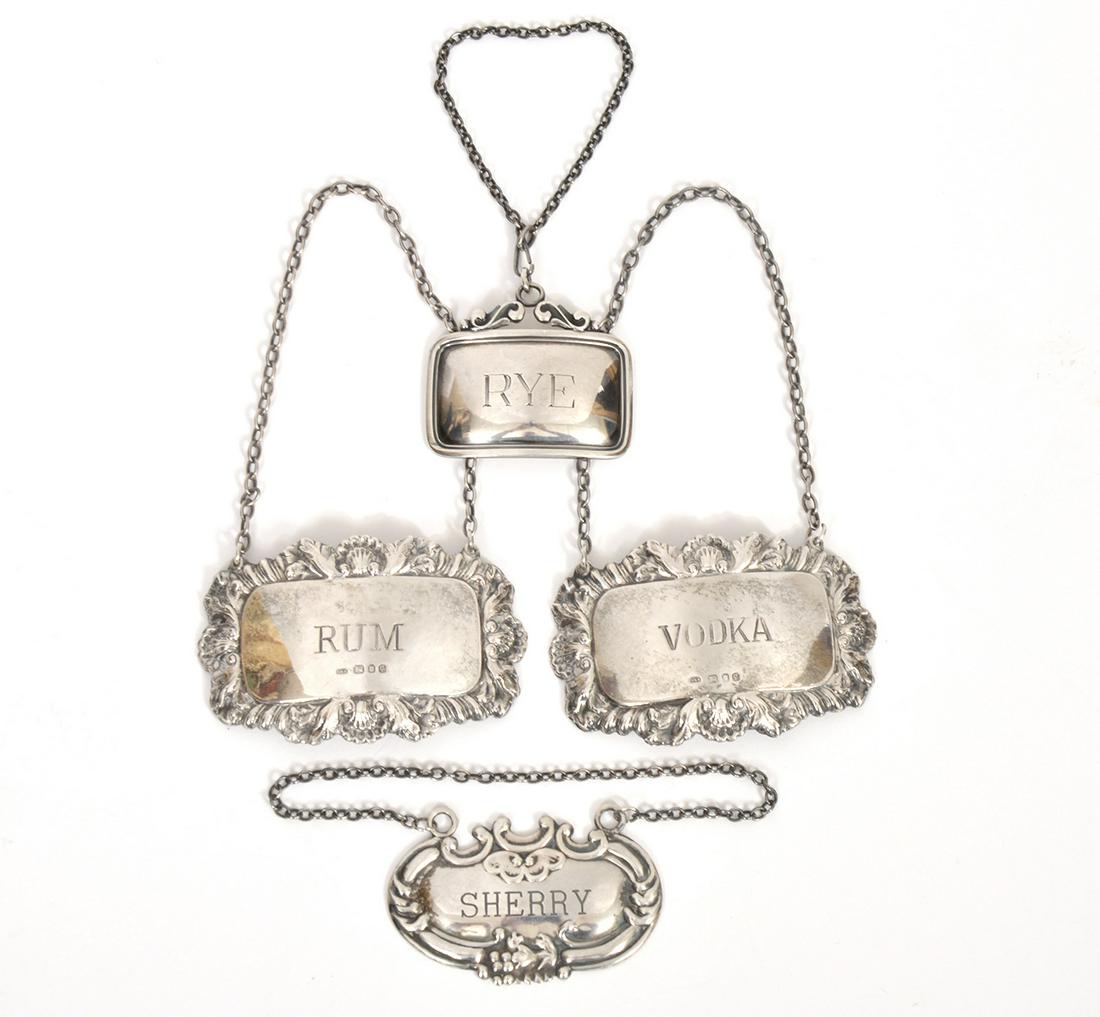 4 Sterling Silver Decanter Tags (1 of 6)