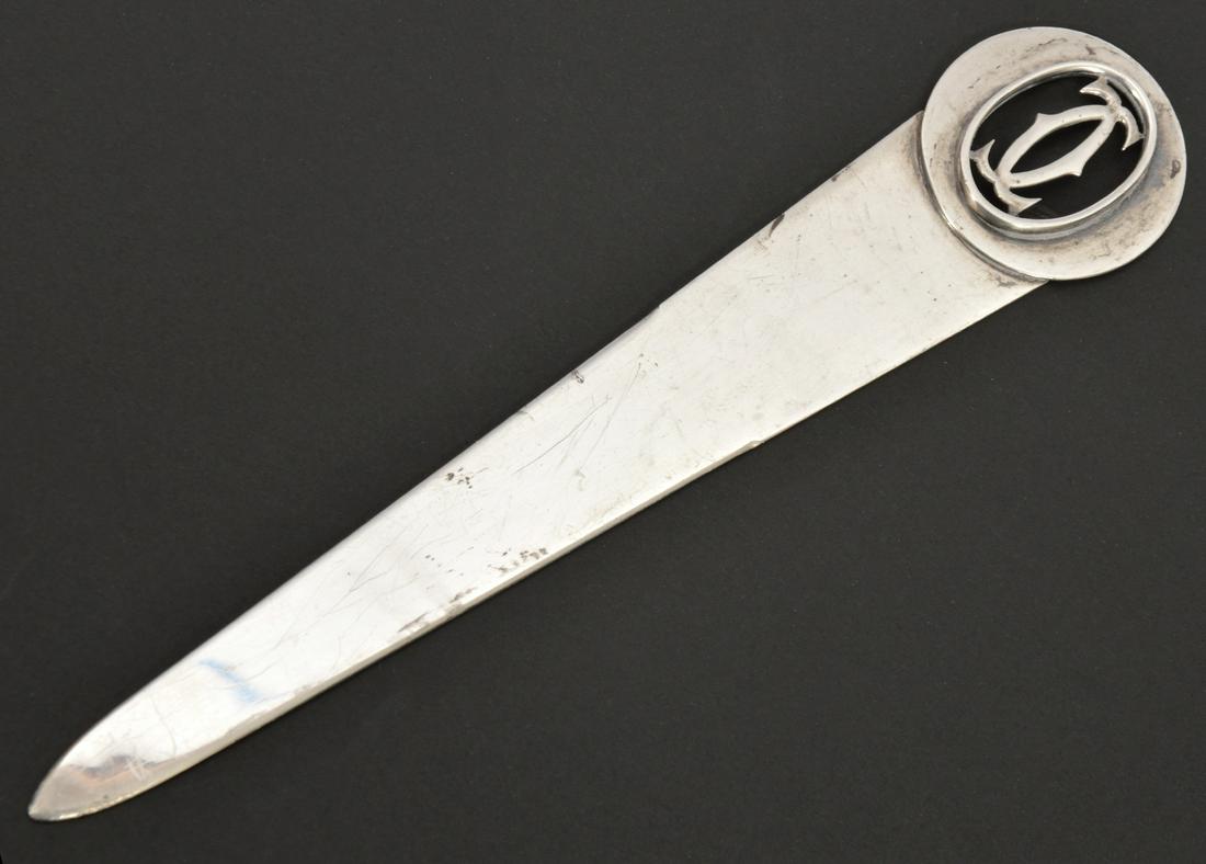 Cartier Sterling Double "C" Monogram Letter Opener (1 of 4)