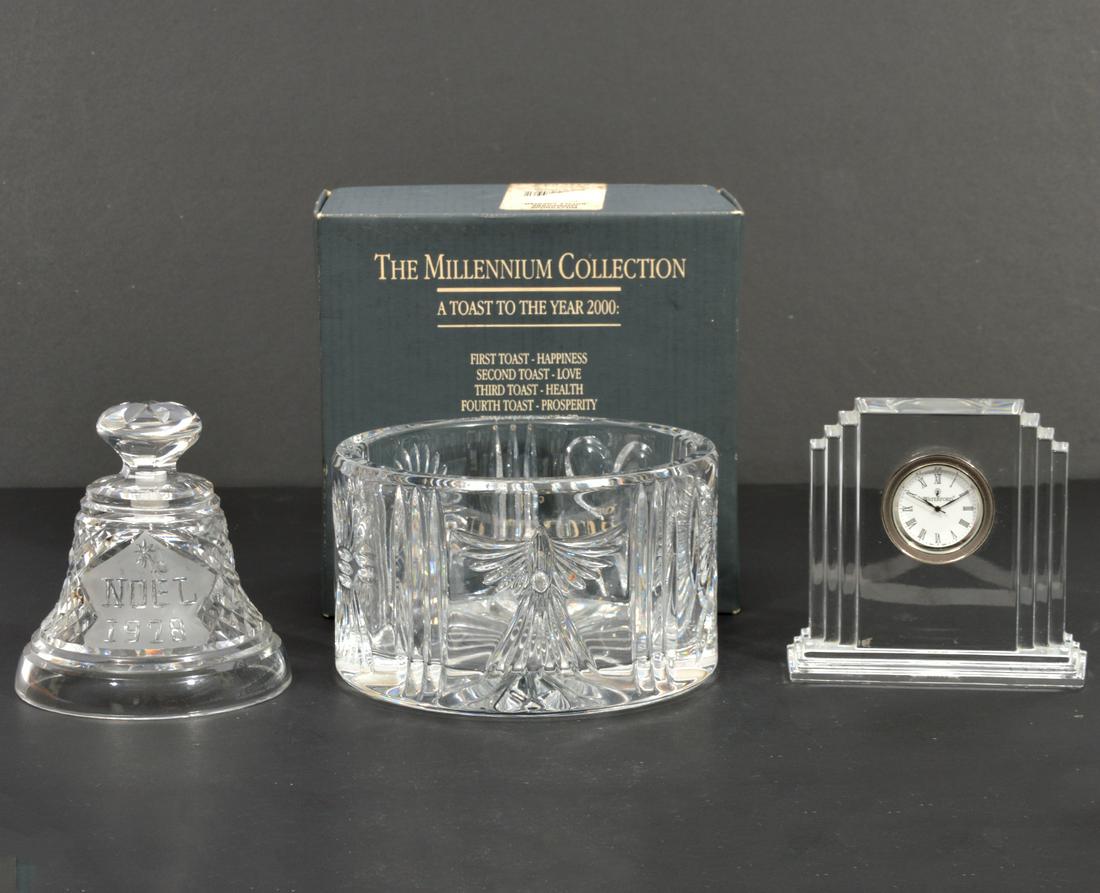 3 Pcs. Waterford Crystal ~ Coaster, Clock & Bell (1 of 8)