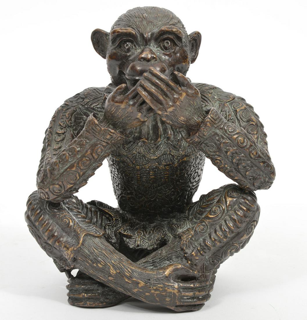 Bronze 'Speak No Evil' Monkey (1 of 6)