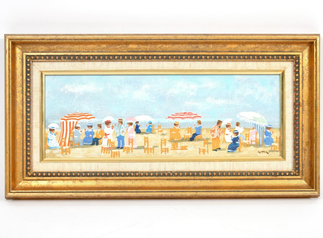 Andre Renoux French Beach Scene O/C (1 of 8)
