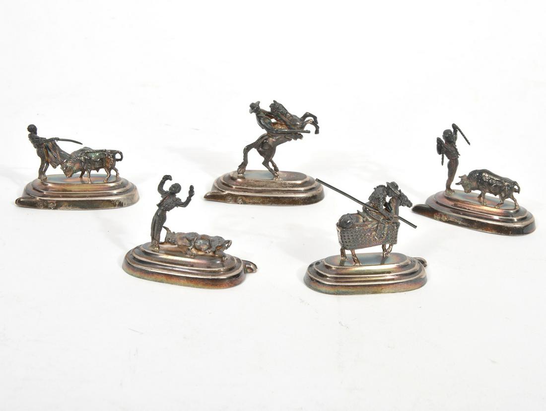5 Pedro Duran Silver Bullfighter Placecard Holders (1 of 9)