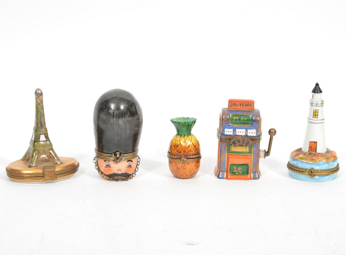 5 Figural Limoges Trinket Boxes (1 of 7)