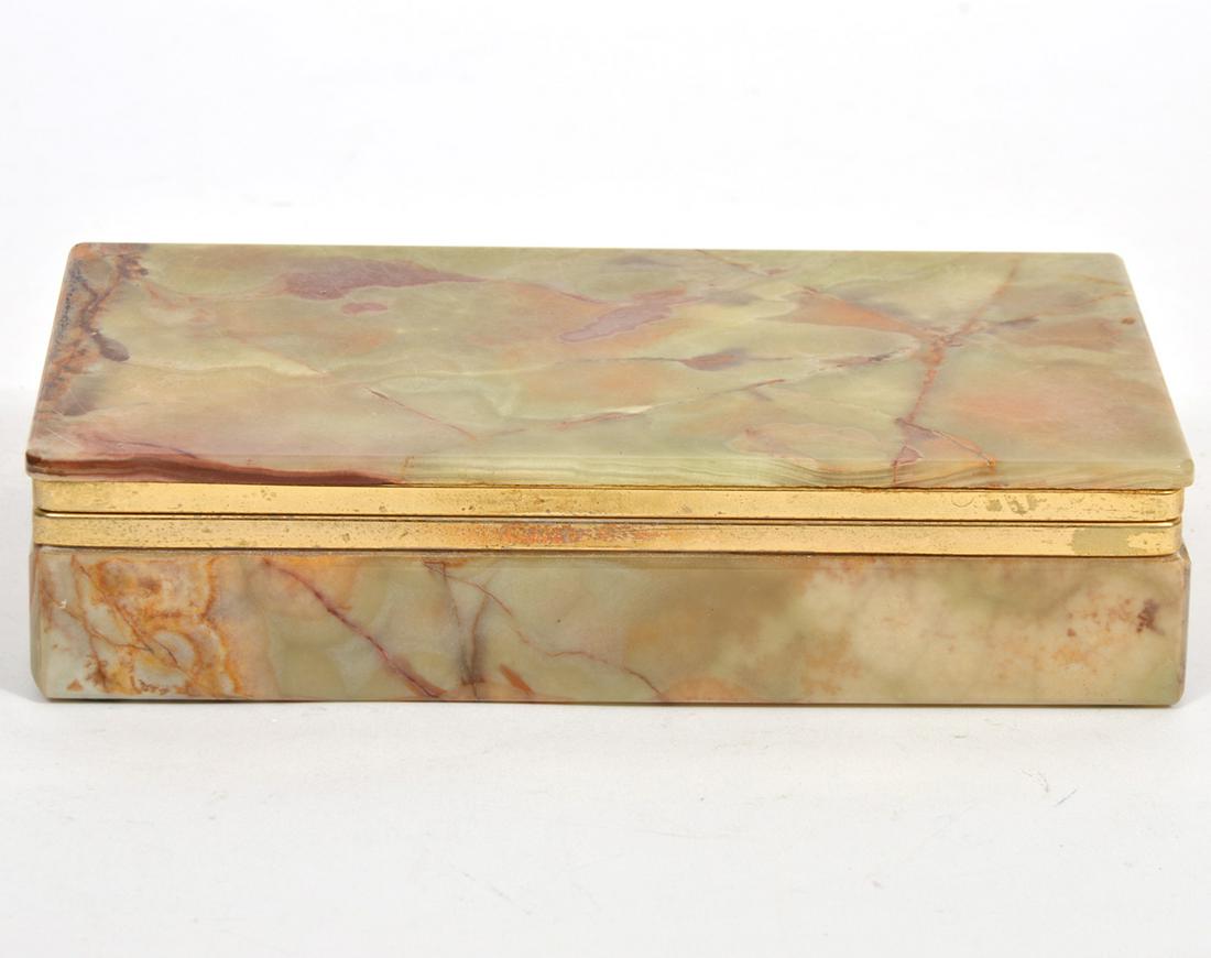 Italian Onyx Bronze Mounted Rectangular Box (1 of 9)