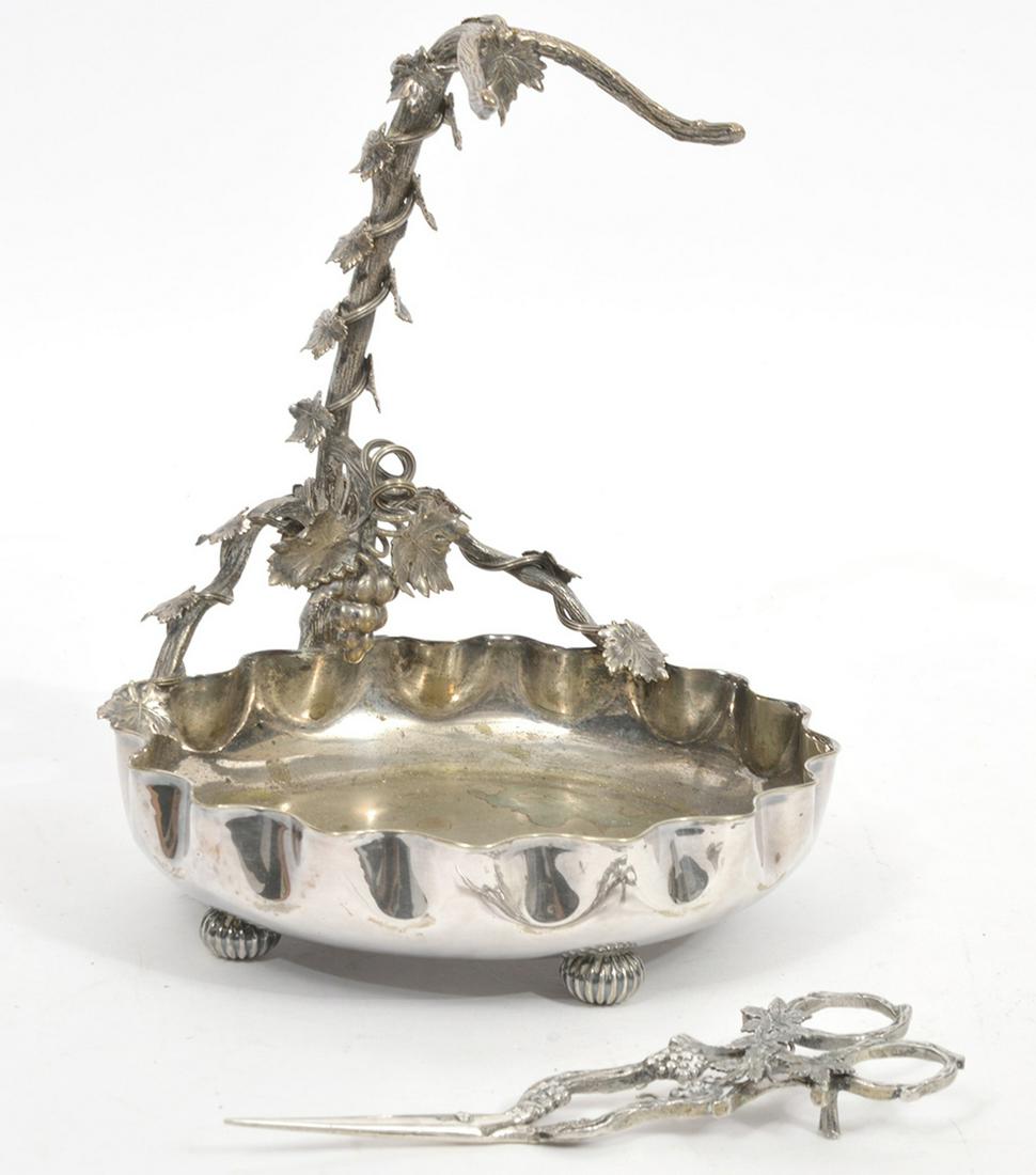 English Sterling Grape Shears Mappin & Webb Stand (1 of 12)