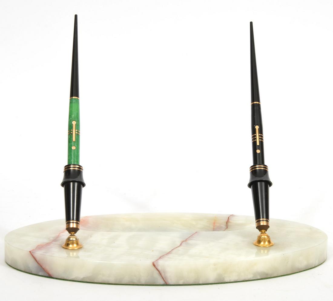 Onyx Double Pen Desk Stand With Wahl Pens (1 of 10)