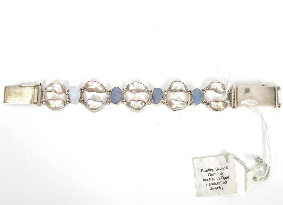 Sterling Silver & Opal Bracelet NWT (1 of 7)
