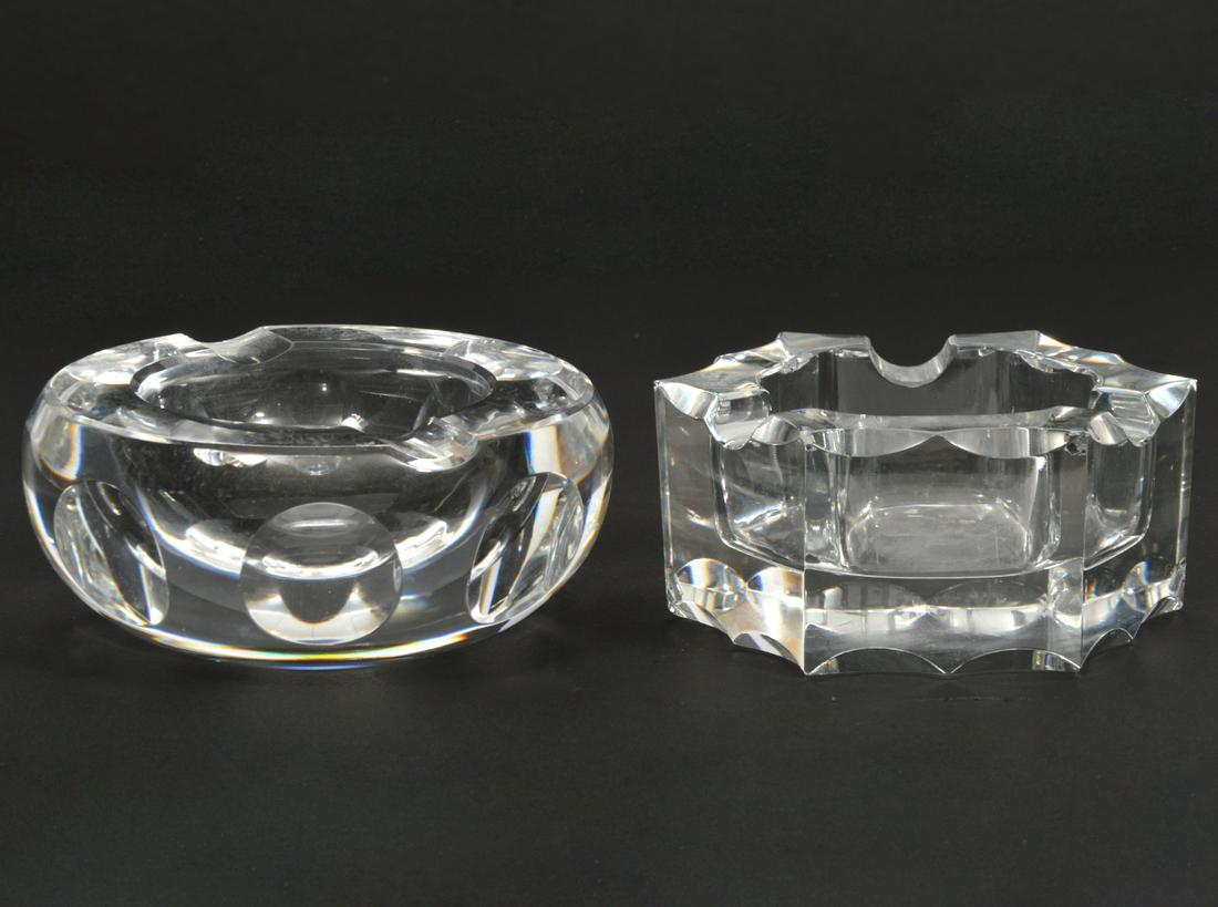 Two Baccarat Crystal Ashtrays (1 of 6)