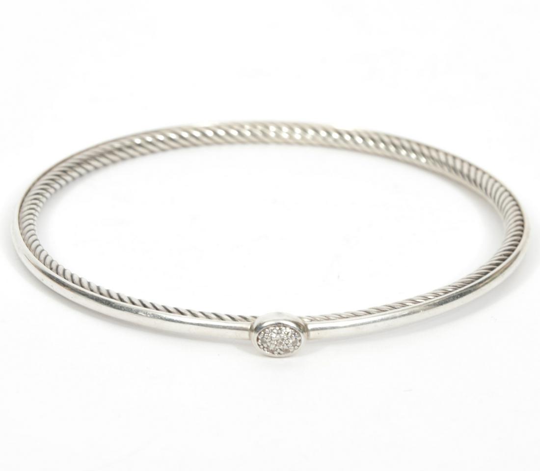 David Yurman Sterling Silver Bangle Bracelet (1 of 6)