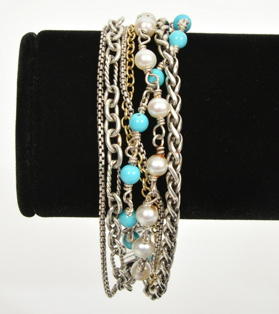 David Yurman Sterling & 18K YG Bracelet (1 of 8)