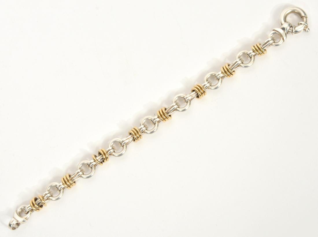 Hallmarked Italian Sterling Silver Link Bracelet (1 of 7)