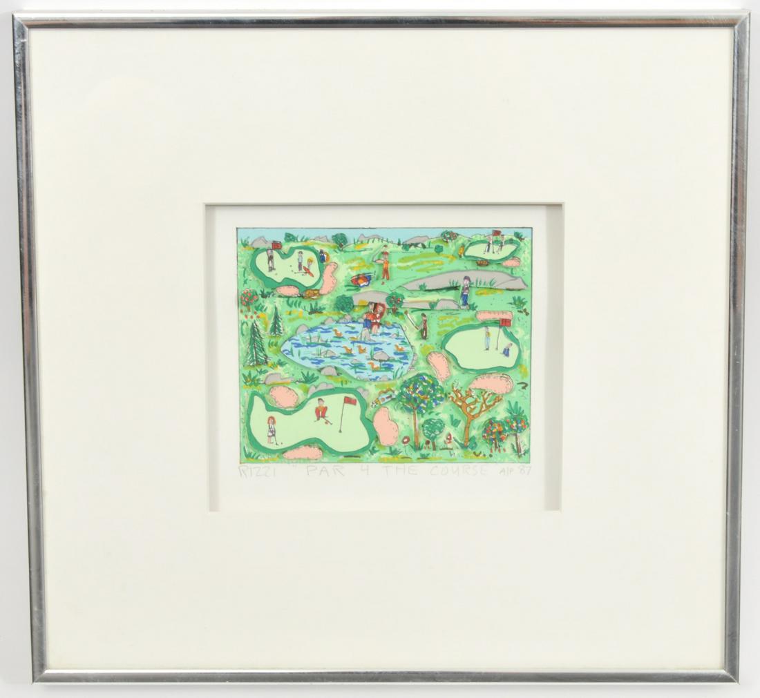 James Rizzi 'Par 4 The Course' 3-D Art (1 of 4)