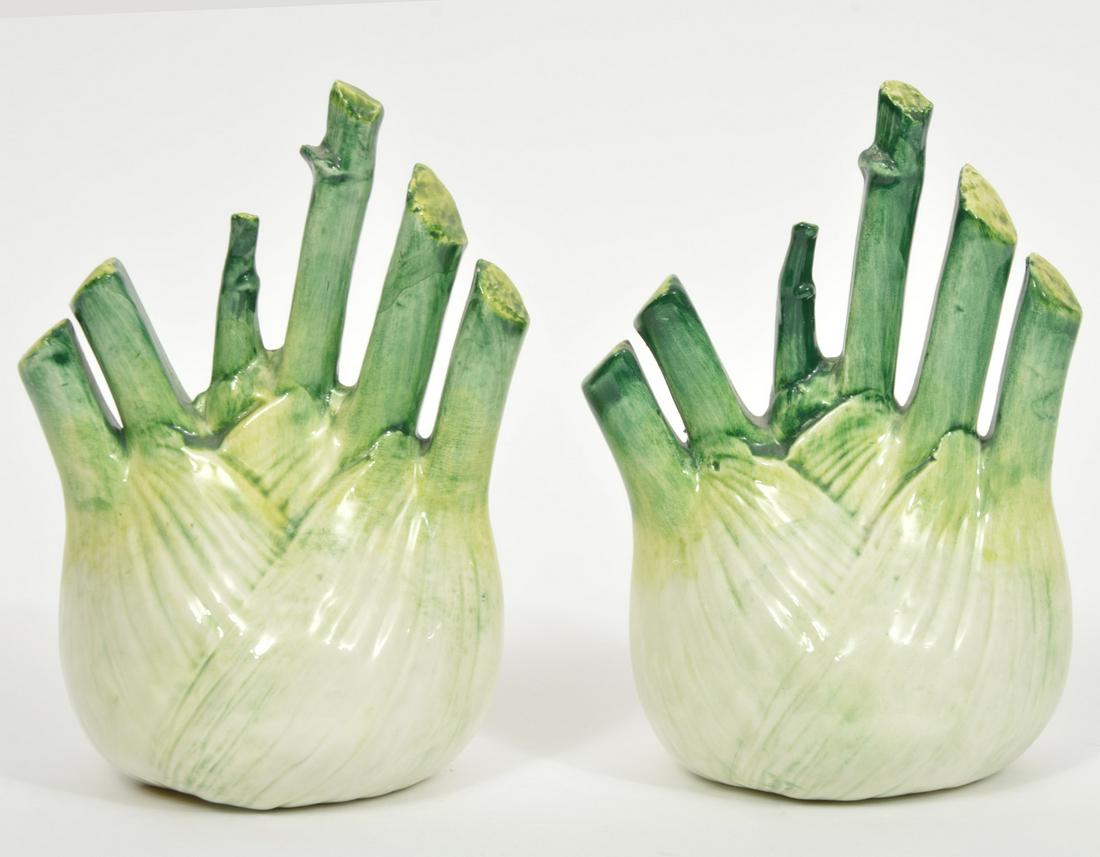 Pr.Italian Porcelain 'Fennel' Decorative Pieces (1 of 6)