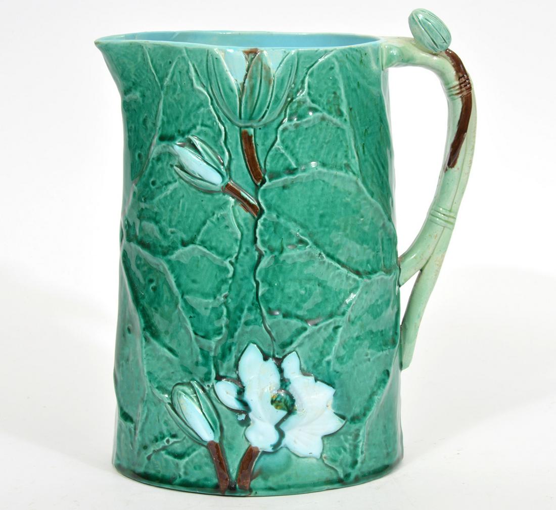Holdcroft English Majolica Lily Pond Pitcher (1 of 6)