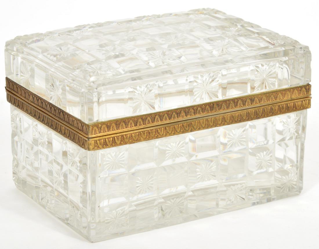 French Cut Crystal Bronze Mounted Box (1 of 7)