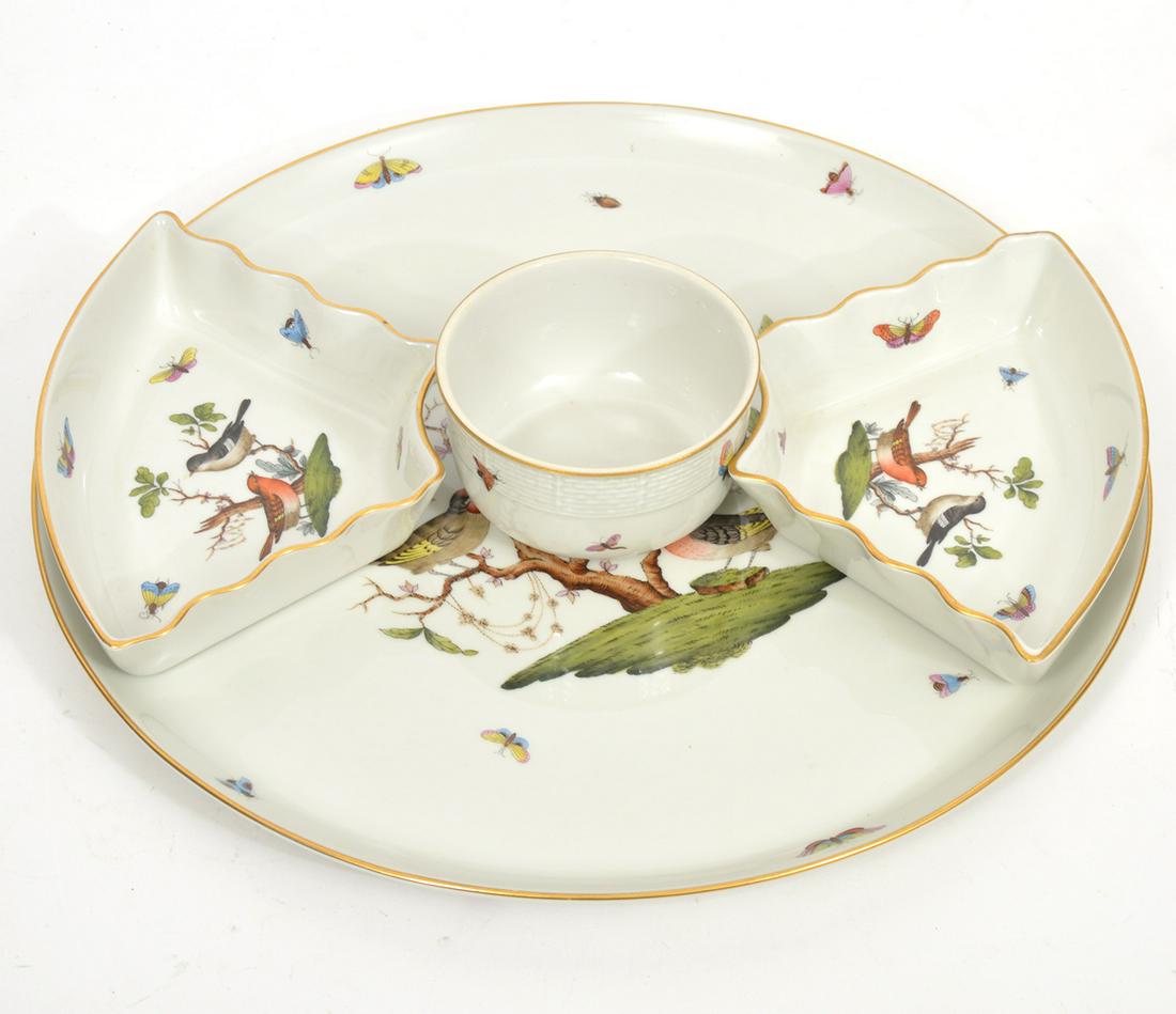Herend 'Rothschild Bird' Hors D'Oeuvres Set (1 of 6)