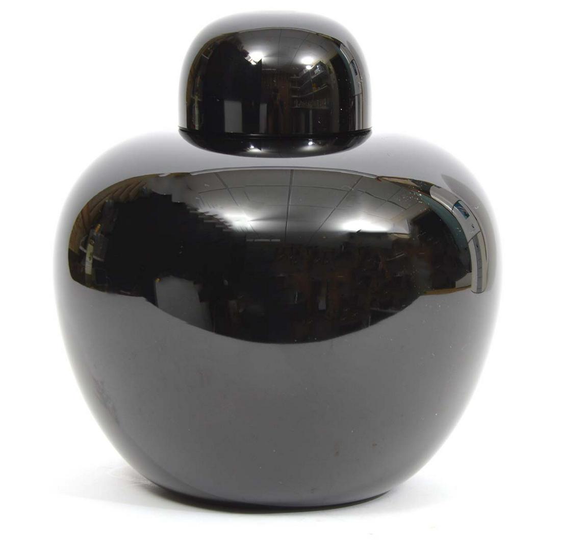 Carlo Scarpa Venini Italian Black 'Opalini' Vase (1 of 7)