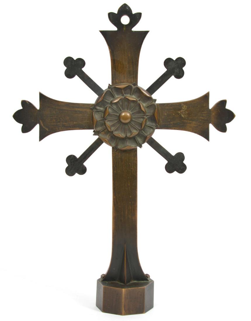 Bronze Cross Possibly Arts & Crafts Period (1 of 9)