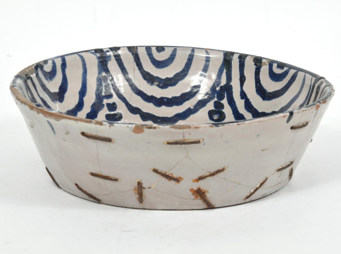 Faience Blue Transferware Bowl (1 of 12)