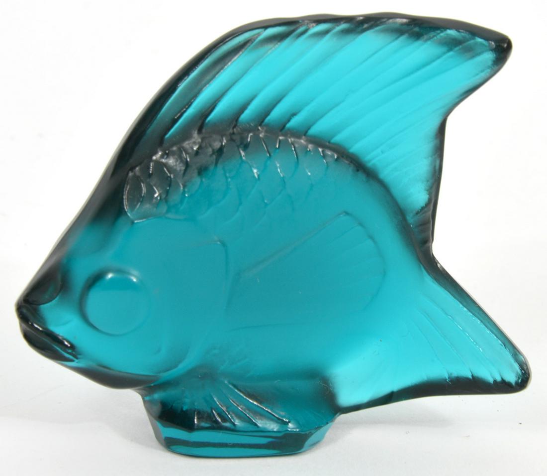 Lalique Crystal Cyan Color Fish Figure (1 of 6)