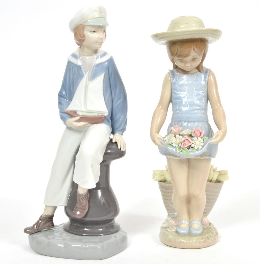 Lladro Girl with Flowers and 'Young Sailor' Boy (1 of 9)