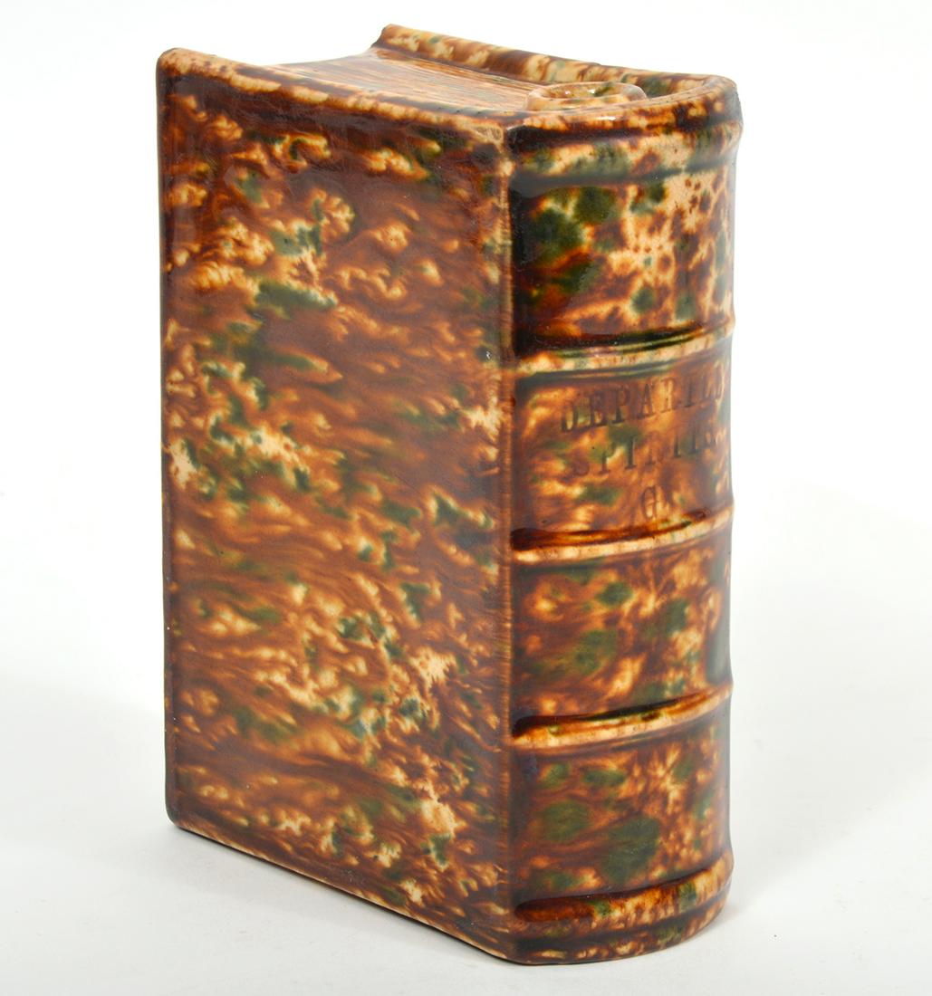 Bennington Flint Enameled Pottery Book Flask (1 of 8)