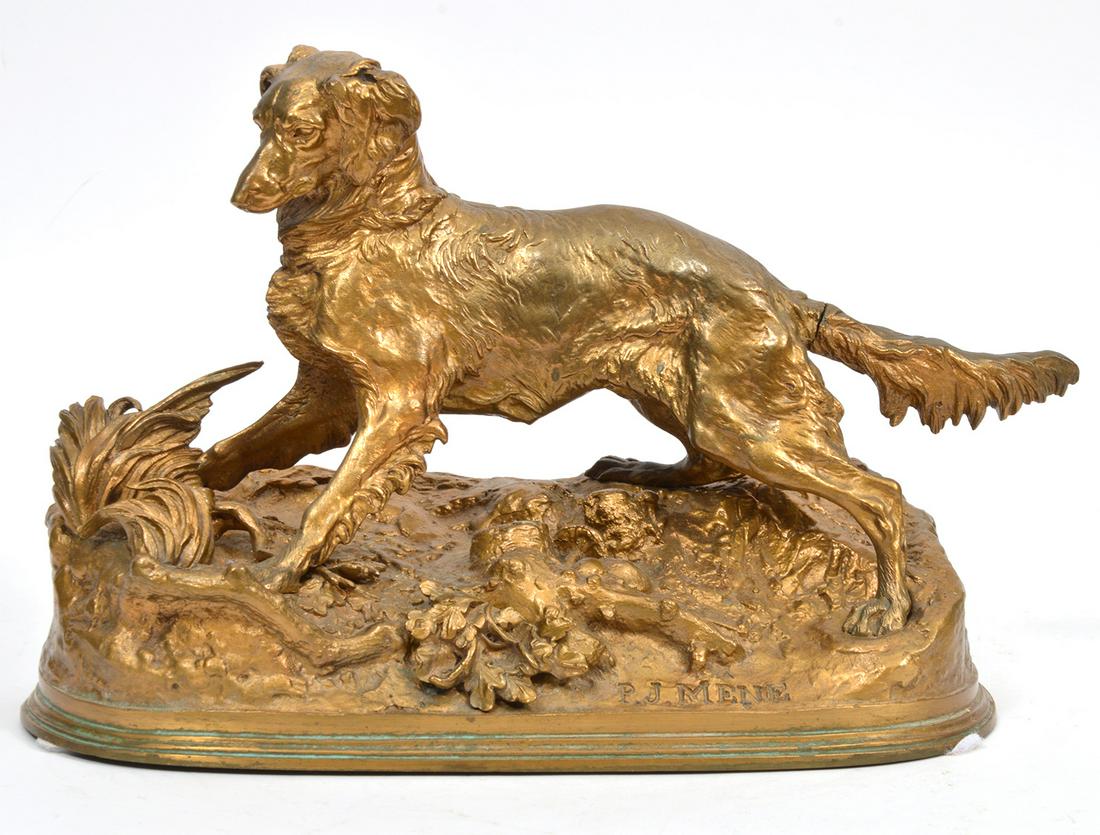 After P.J. Mene Hunting Dog Bronze Sculpture (1 of 9)