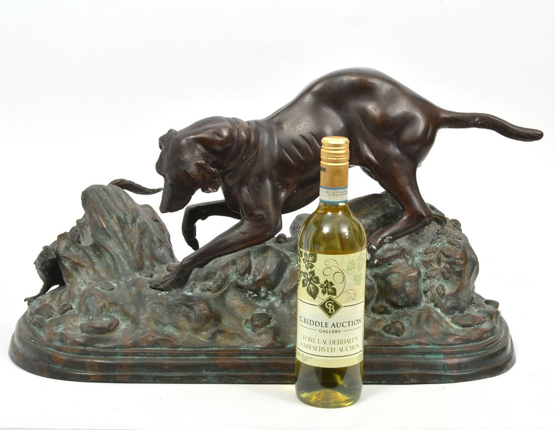 Hunting Dog & Bird Bronze Sculpture (1 of 9)