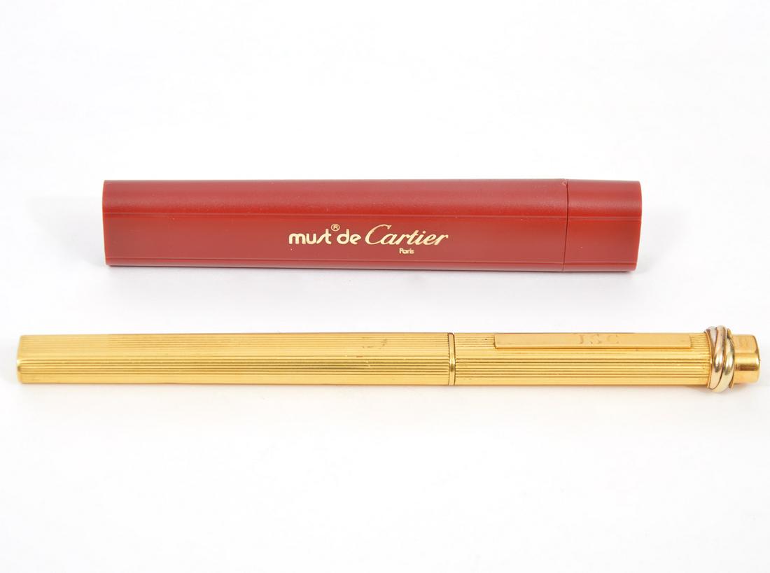 Must de Cartier Gold Plated Ballpoint Pen (1 of 9)